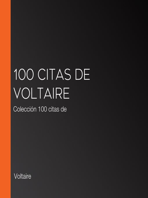 Title details for 100 citas de Voltaire by Voltaire - Available